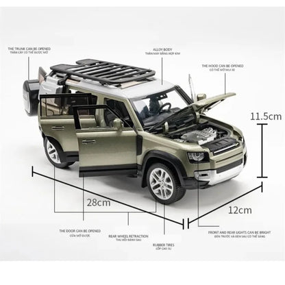 Defender Green Metal Diecast Car