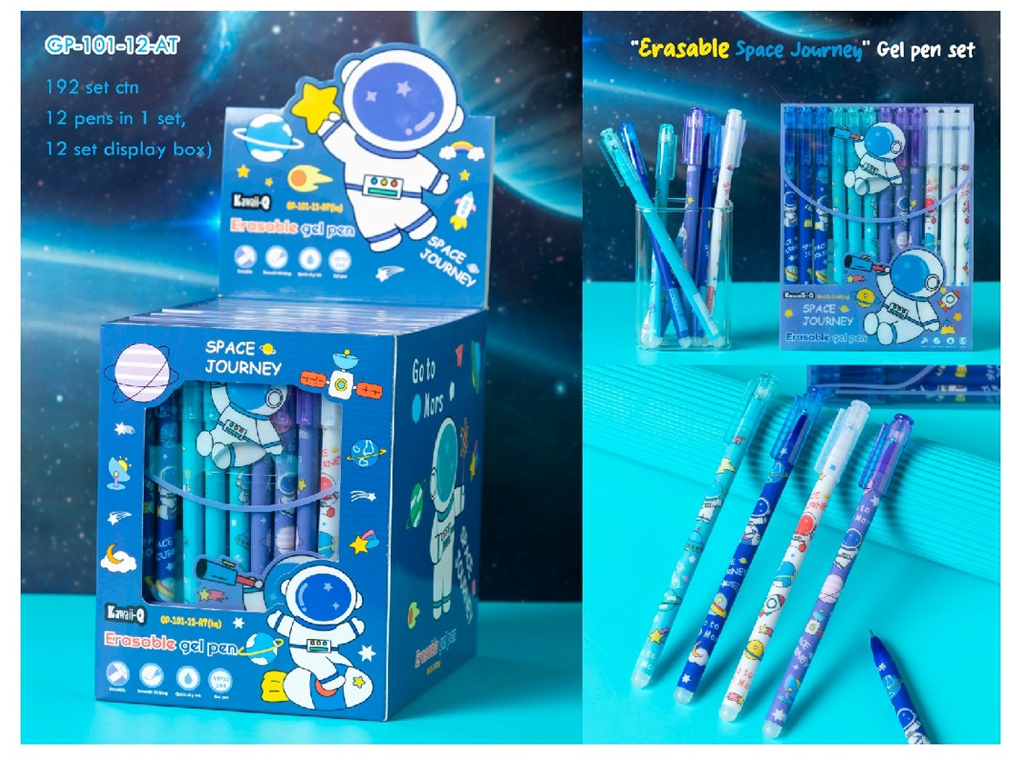 Erasable Gel Pen Set of 12 pcs