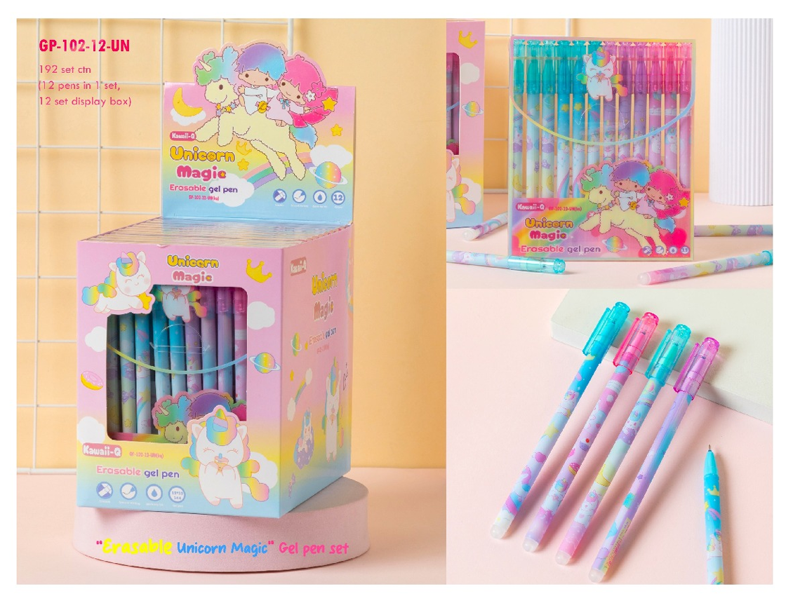 Erasable Gel Pen Set of 12 pcs