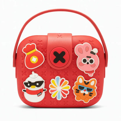 🎒Kids Crossbody Bag – DIY EVA Bag with 5 Cartoon Trinkets | Lightweight, Waterproof & Fun for Kids| SLING BAG