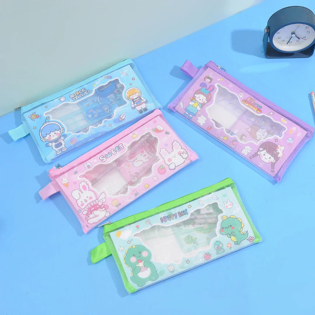 6-in-1 Stationery Zipper Pouch