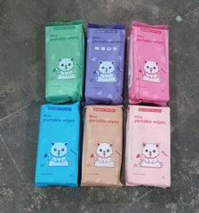 Wet Wipes pack of mini 8 packets - 64 pcs pack