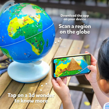 PlayShifu Orboot Our Earth - Interactive AR World Globe for Kids 4-10 Years (App Based Globe, Device Not Included)